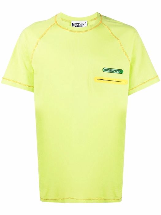Moschino logo-patch cotton T-shirt - Green