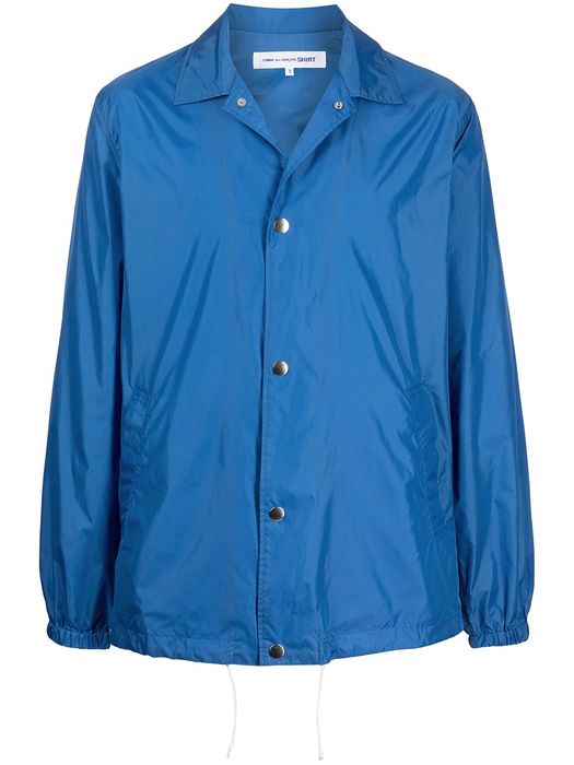 Comme Des Garçons Shirt Yue Minjun-print coach jacket - Blue
