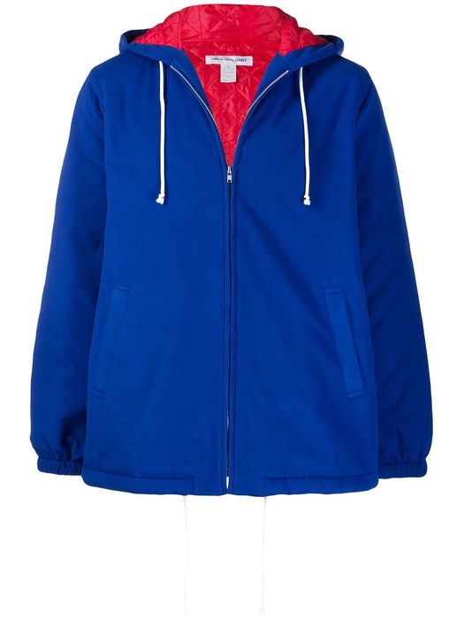 Comme Des Garçons Shirt padded hooded jacket - Blue