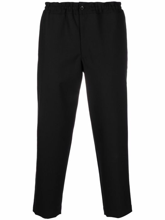 Black Comme Des Garçons flap-pocket wool trousers