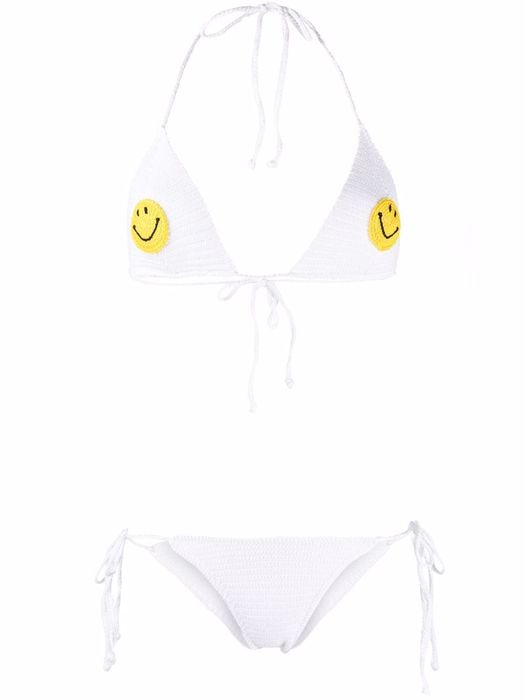 Philosophy Di Lorenzo Serafini x Smiley Company crochet bikini - White