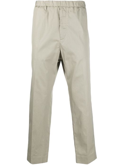 Jil Sander cotton-gabardine straight trousers - Neutrals