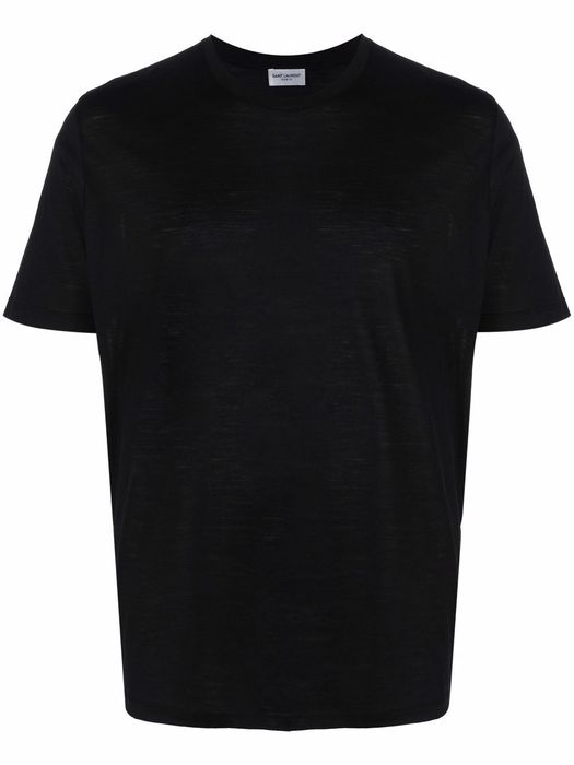 Saint Laurent embroidered logo T-shirt - Black