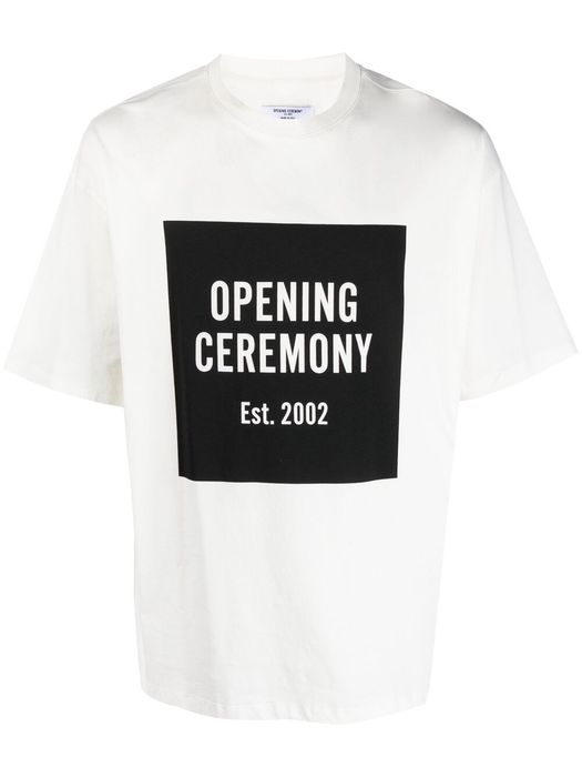 Opening Ceremony box logo print T-shirt - White