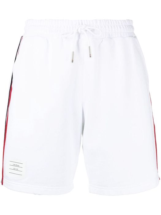 Thom Browne RWB-stripe track shorts - White