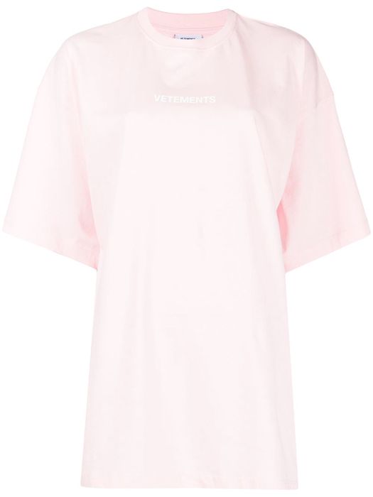 VETEMENTS graphic-print cotton T-Shirt - Pink