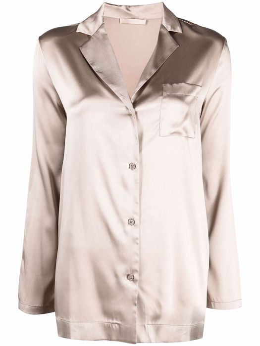 12 STOREEZ silk-cashmere shirt - Neutrals