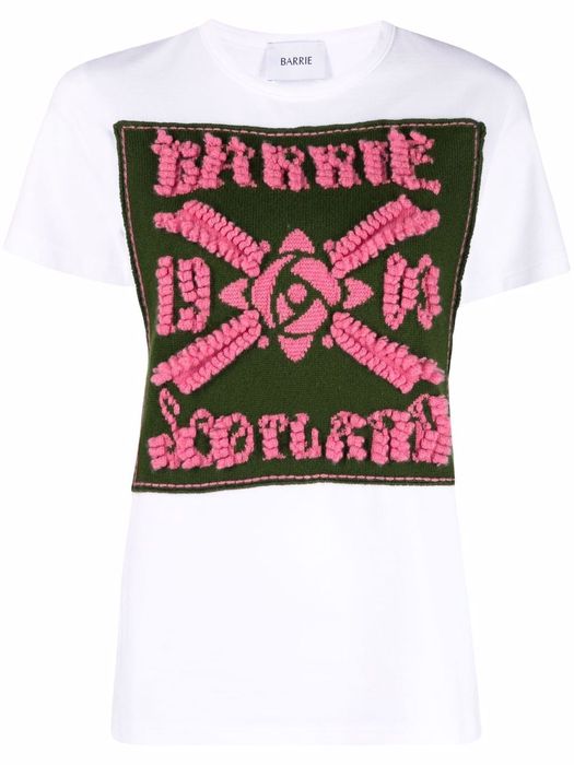 Barrie embroidered cotton T-Shirt - White