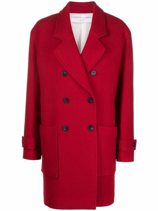 IRO double-breasted midi coat - Red