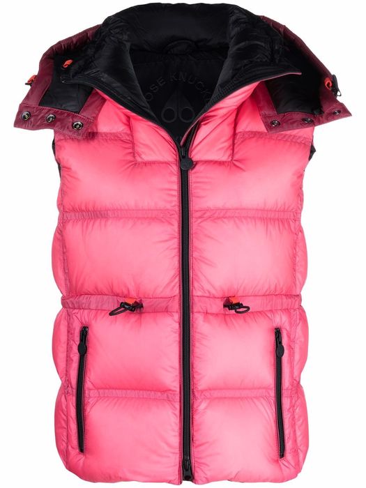 Moose Knuckles hooded puffer gilet - Pink