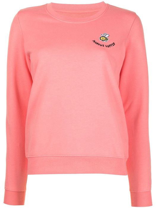 Markus Lupfer Leonie embroidered bee sweatshirt - Pink