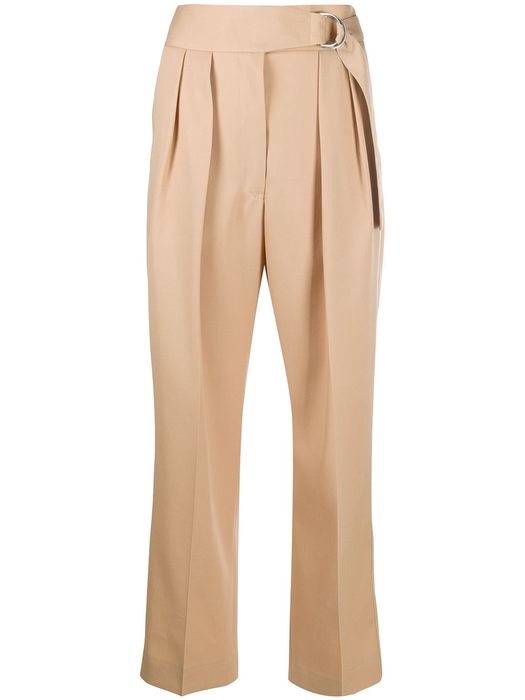 Jil Sander high-waist cropped trousers - Brown