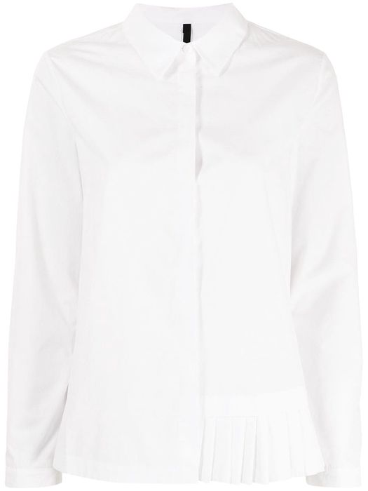 Sara Lanzi Side Pleats cotton shirt - White