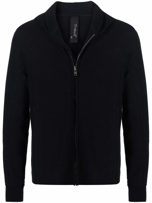 Transit slim-fit zipped hoodie - Black
