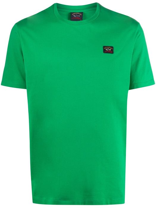 Paul & Shark logo-patch crew neck T-shirt - Green