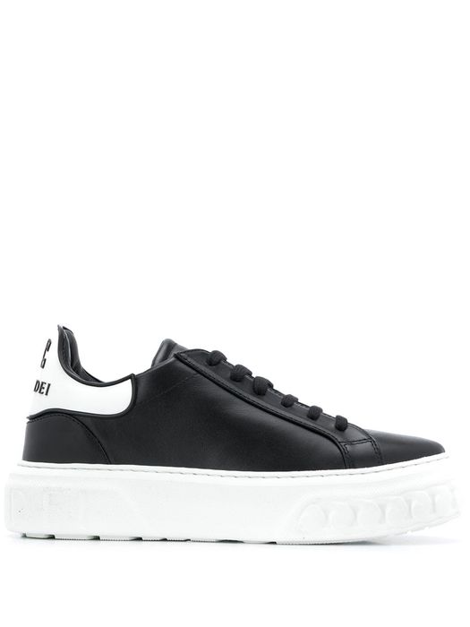 Casadei platform sole sneakers - Black