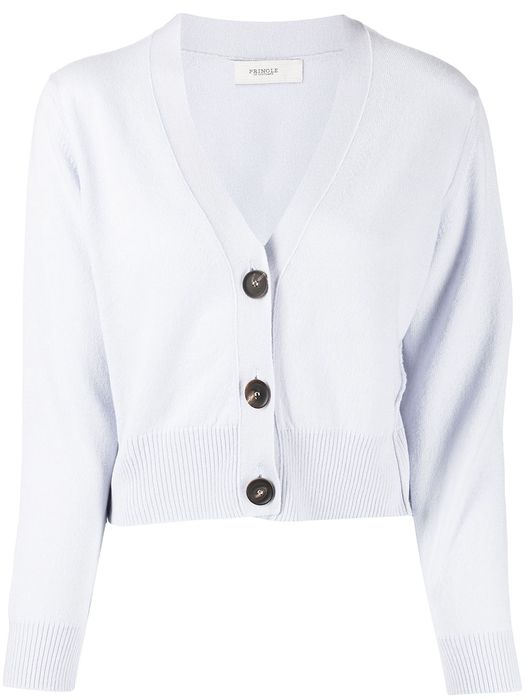 Pringle of Scotland cropped button-up cardigan - Blue