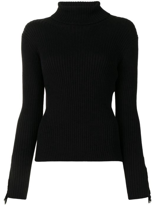 Y's roll neck knitted jumper - Black