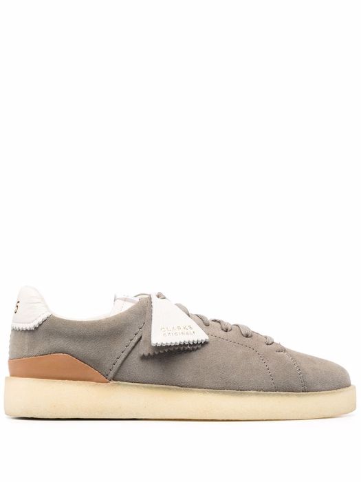 Clarks Originals suede-leather lace-up trainers - Grey