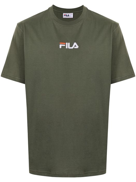 Fila logo-embroidered cotton T-shirt - Green