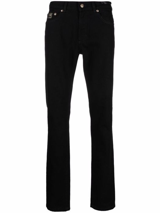 Versace Jeans Couture slim-fit mid-rise jeans - Black
