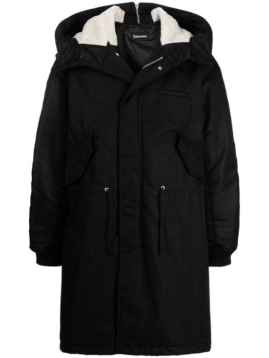 Undercoverism layered hooded parka coat - Black