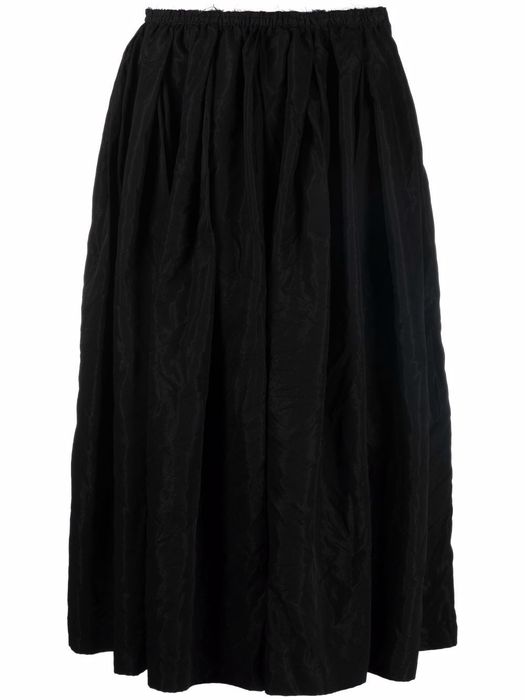 Black Comme Des Garçons high-waisted flared midi skirt