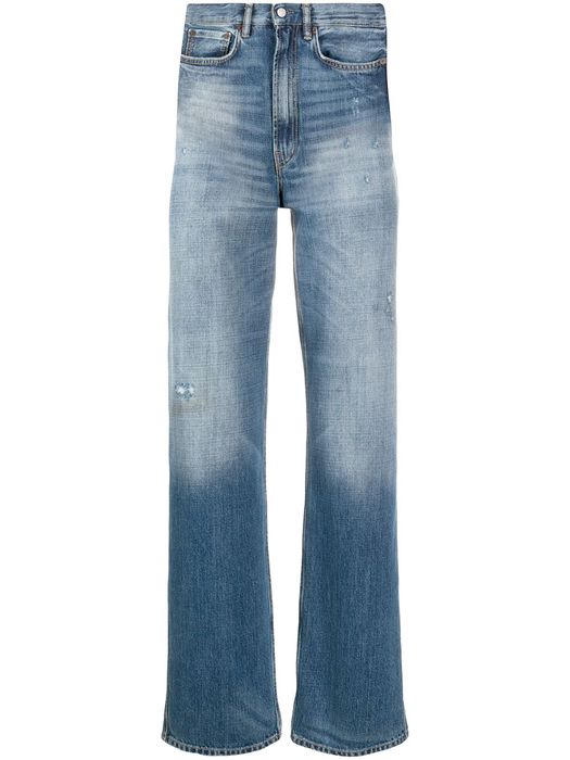 Acne Studios distressed straight-leg jeans - Blue