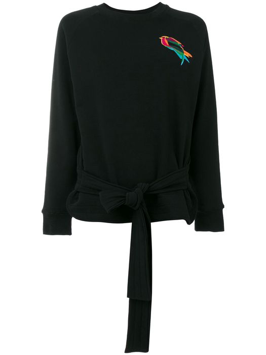 Ioana Ciolacu embroidered bird sweatshirt - Black