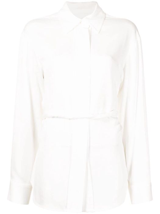 Christopher Esber tie-fastening fitted shirt - White
