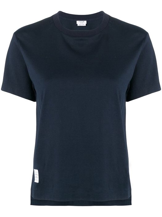 Thom Browne logo-patch short-sleeve T-shirt - Blue