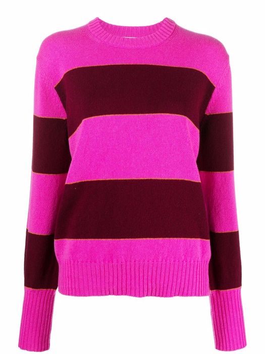 PAUL SMITH striped crewneck jumper - Pink