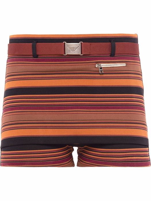 Prada high-waisted knitted shorts - Brown
