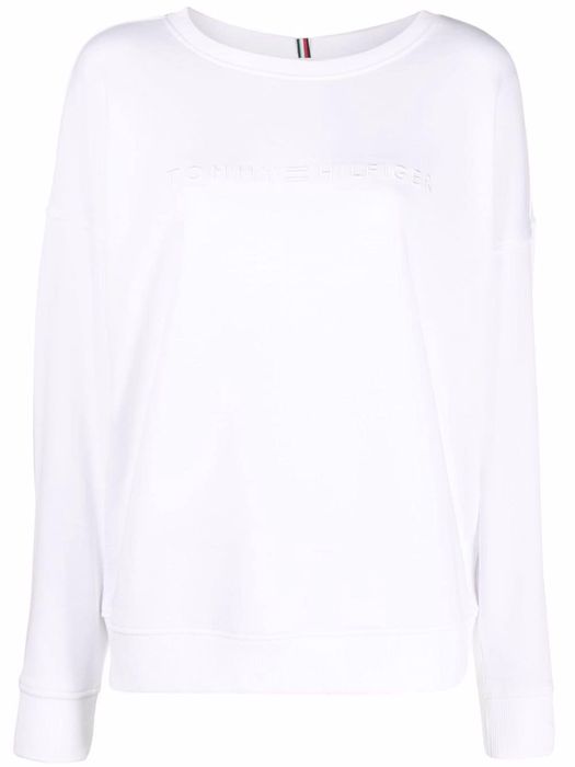 Tommy Hilfiger crew-neck cotton sweatshirt - White