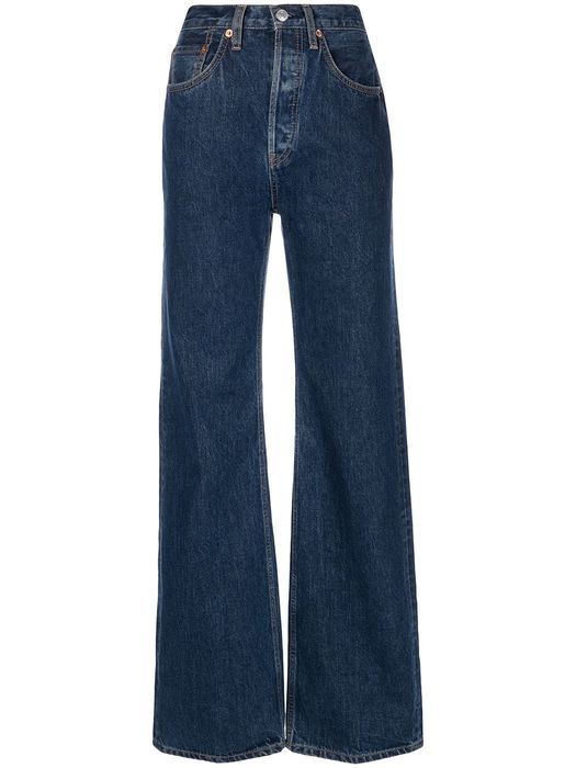 RE/DONE ultra high rise wide leg jeans - Blue