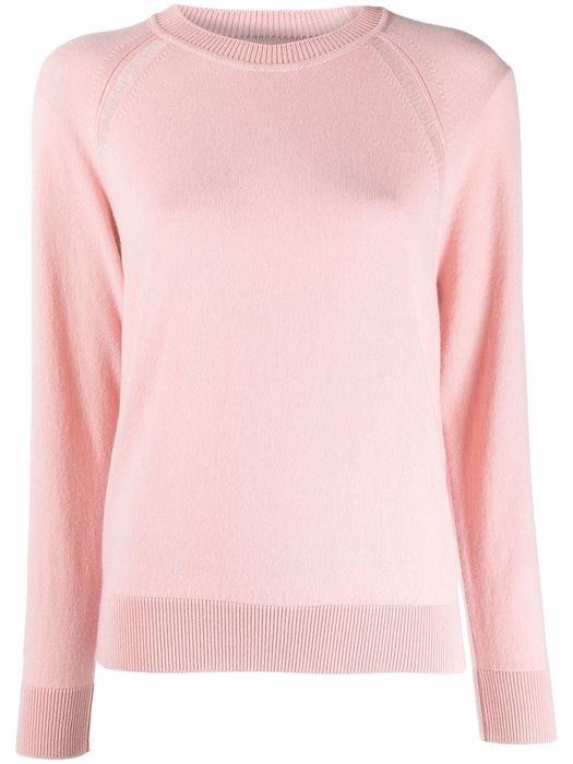 Barrie rib-trimmed cashmere jumper - Pink