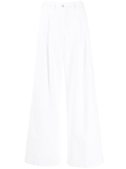 Jejia wide-leg flared trousers - White
