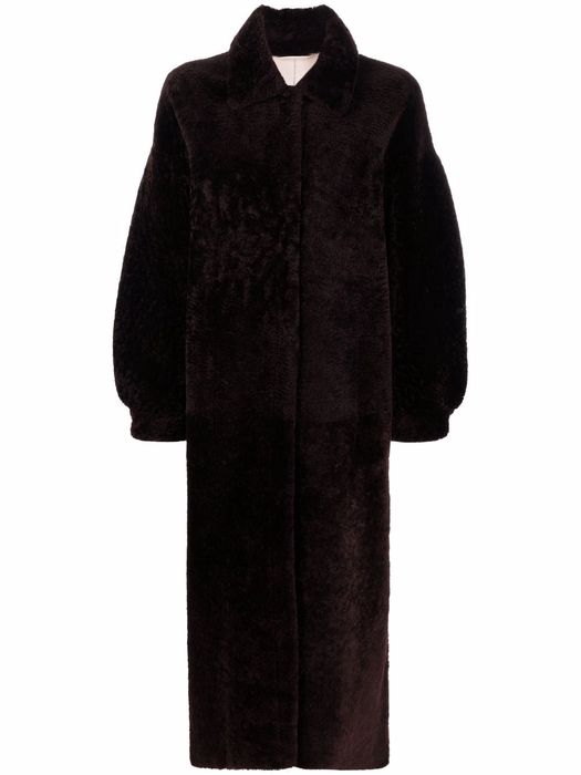 Simonetta Ravizza Violet shearling coat - Brown