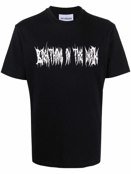 Han Kjøbenhavn slogan short-sleeved T-shirt - Black