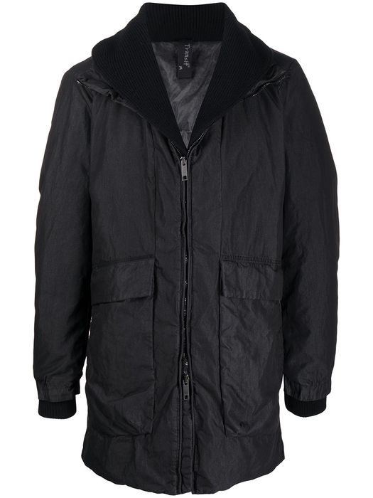 Transit high neck padded coat - Black