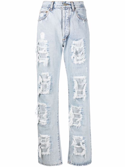 Almaz ripped-design jeans - Blue