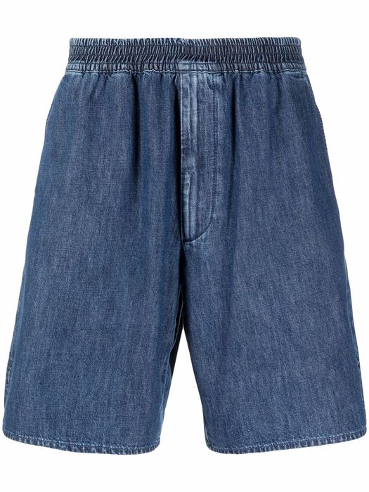Valentino elasticated waistband denim shorts - Blue