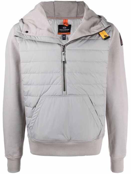 Parajumpers panelled padded hoodie - Grey