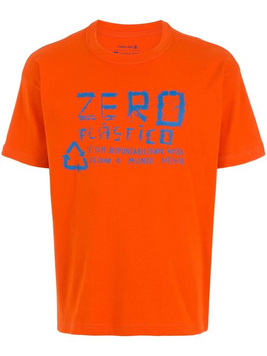 Osklen zero plastico print T-shirt - Orange