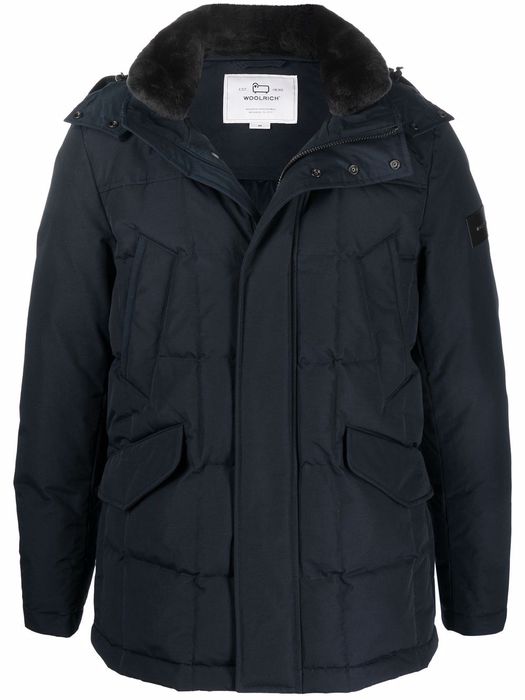 Woolrich hooded padded down coat - Blue