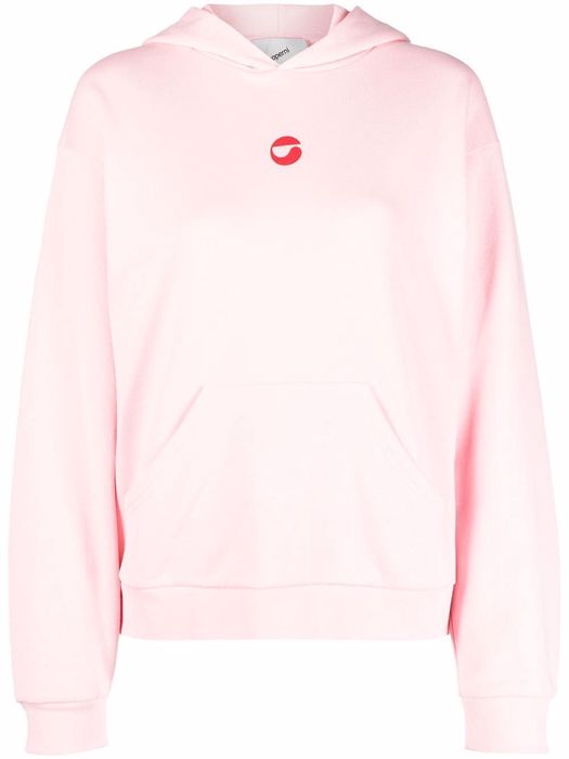 Coperni logo-print cotton hoodie - Pink