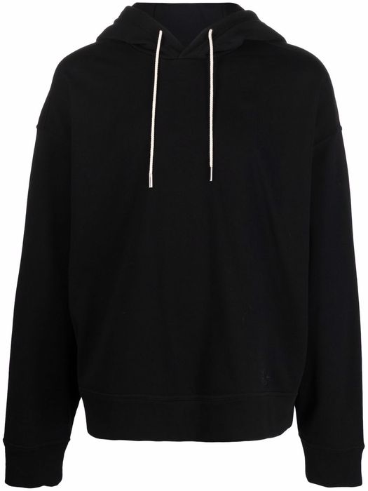 Jil Sander drawstring long-sleeve hoodie - Black