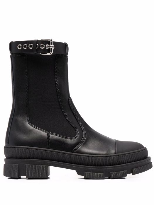 Philosophy Di Lorenzo Serafini ankle-buckle leather boots - Black