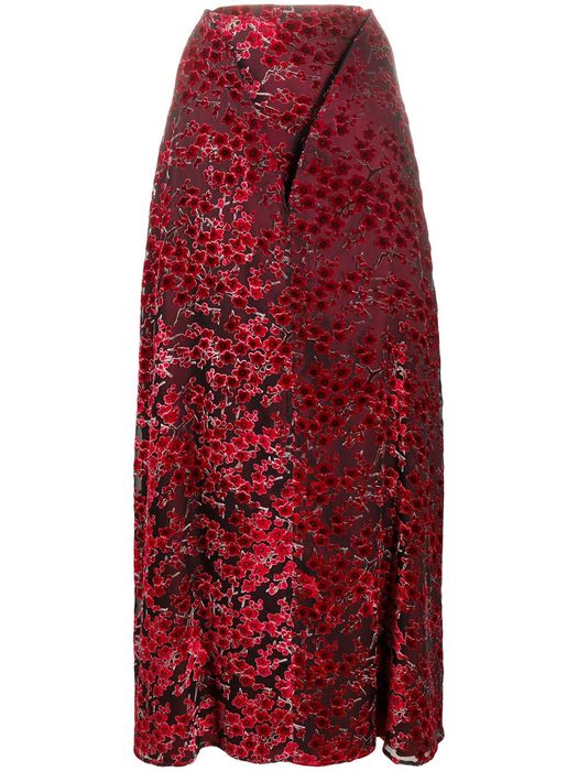 Y/Project embroidered floral maxi skirt