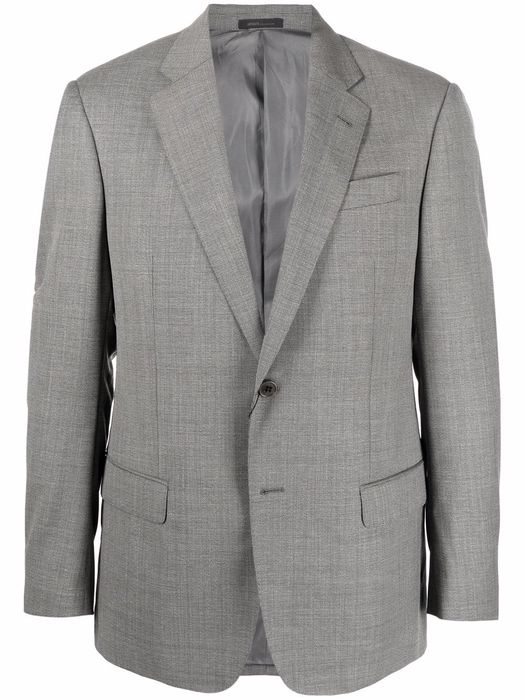 Armani Collezioni fitted single-breasted blazer - Grey